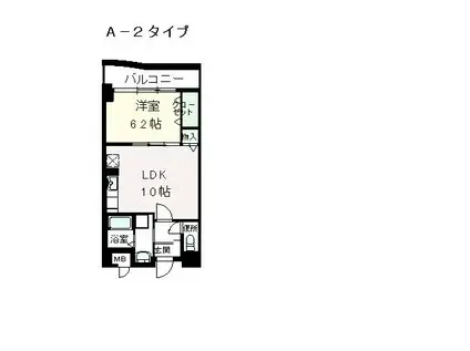 ラポール西大島ウエスト(1LDK/5階)の間取り写真