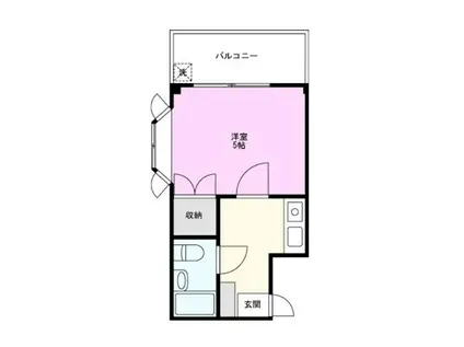 ローゼンハイム(1K/1階)の間取り写真