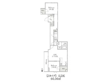 ベレオ三軒茶屋(2LDK/3階)の間取り写真