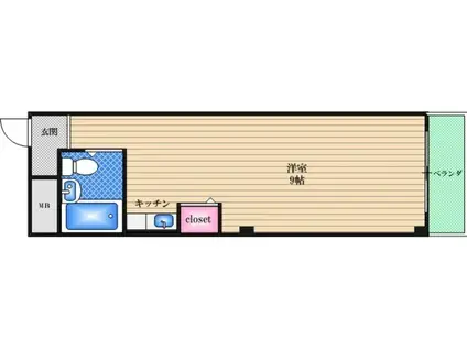 ジョイ都島本通(ワンルーム/4階)の間取り写真