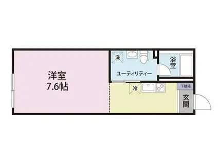 CLAVIER祐天寺(ワンルーム/2階)の間取り写真