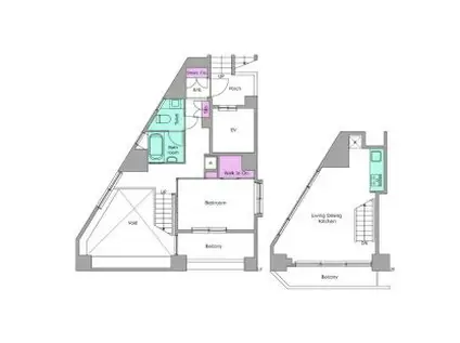 レジディア恵比寿III(1SLDK/9階)の間取り写真