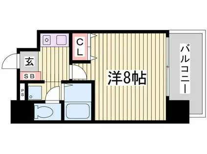 ラナップスクエア三宮プライム(1K/7階)の間取り写真