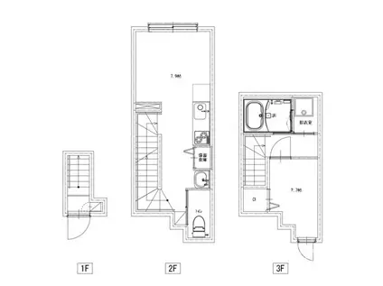 ソルナクレイシア荻窪III(1DK/2階)の間取り写真