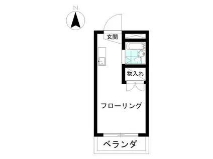 ベルメゾン(ワンルーム/3階)の間取り写真