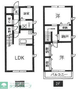 セゾンフローラ(2SLDK/1階)の間取り写真