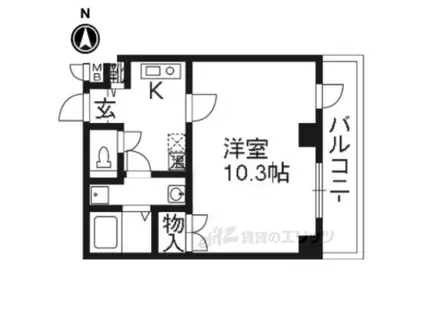 プリミエール アンリー(1K/3階)の間取り写真