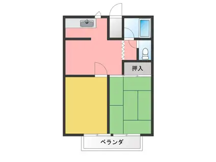 上島ビル(2K/3階)の間取り写真