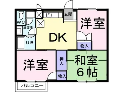 エスペランサ(3DK/1階)の間取り写真