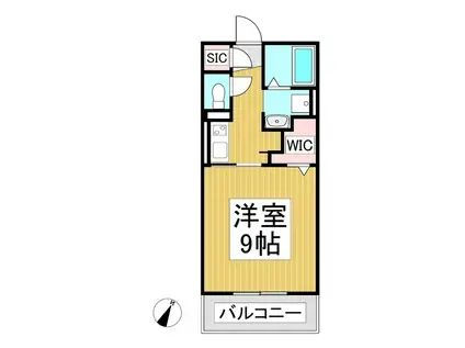 セジュールオッツ・YSK(1K/3階)の間取り写真