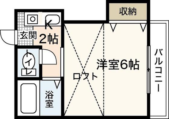 クレスト住吉B棟(1K/1階)の間取り写真
