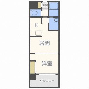 サウスERN CROSS 313(1LDK/5階)の間取り写真