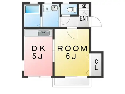 ロイヤルハウス壱番館(1DK/1階)の間取り写真