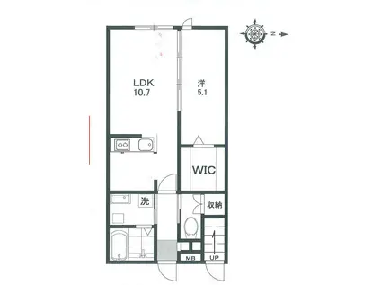 BELCBV2(1LDK/1階)の間取り写真