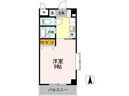 アルカコンネ大工(1K/1階)の間取り写真