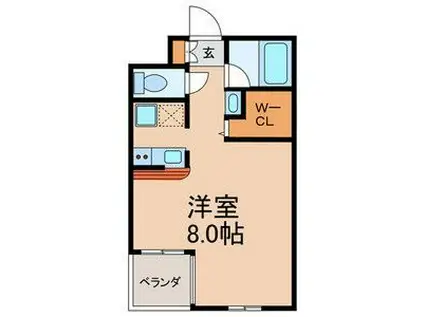 LA FLORENCE(ワンルーム/2階)の間取り写真