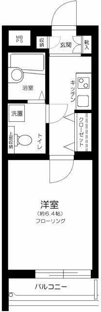 ル・リオン中野白鷺(1K/3階)の間取り写真