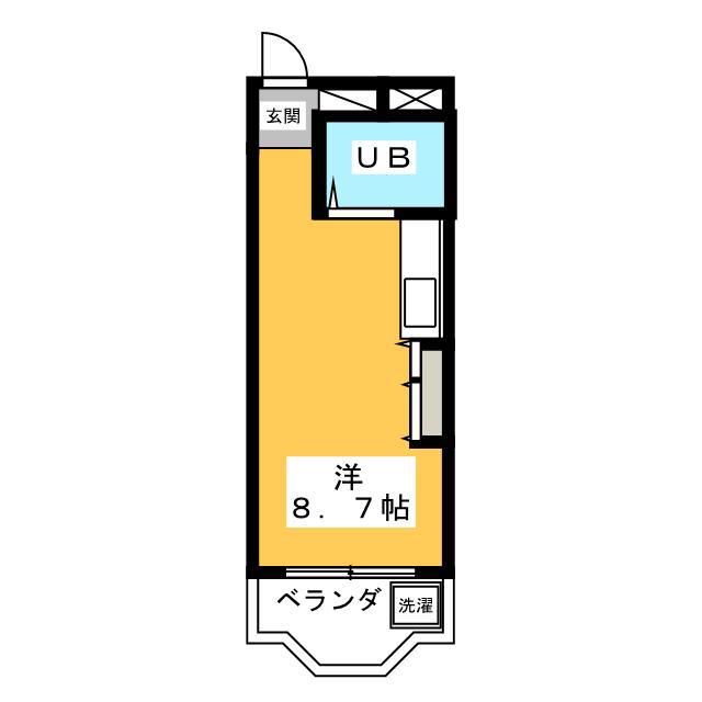 プレステージ103神久(ワンルーム/2階)の間取り写真