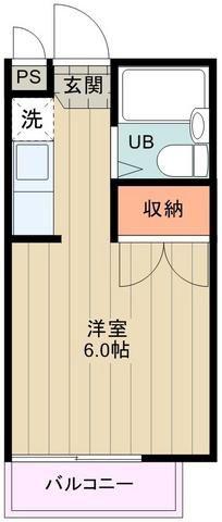 国立Kハイツ(1K/1階)の間取り写真