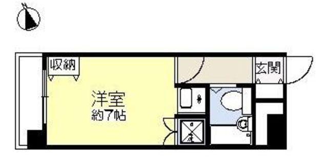 ヴェラハイツ鶴見(ワンルーム/6階)の間取り写真