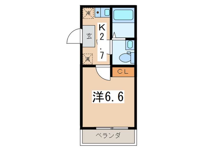 アリエッタ鶴見(1K/3階)の間取り写真