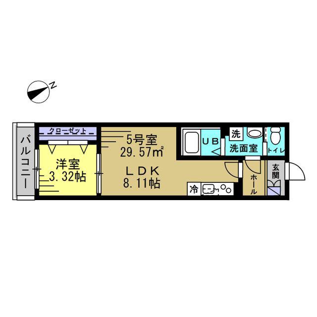 AJ幕張II(1LDK/2階)の間取り写真