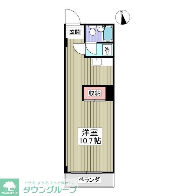 ニューブリッジオオタニ(ワンルーム/2階)の間取り写真