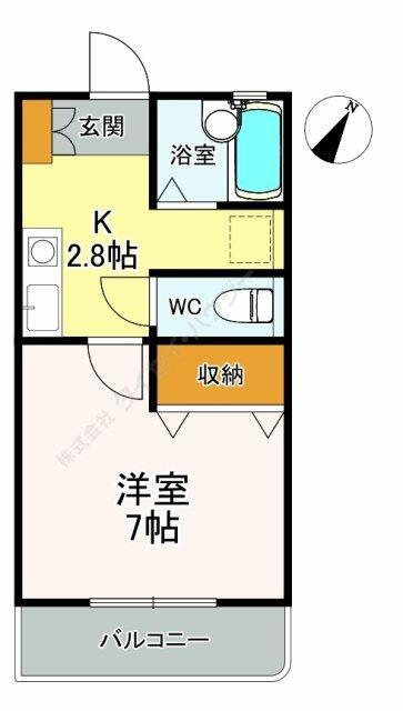 EDOU田園調布(1K/1階)の間取り写真