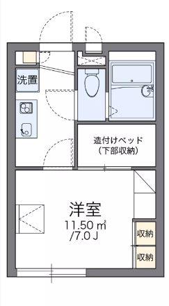 レオパレス石井(1K/1階)の間取り写真