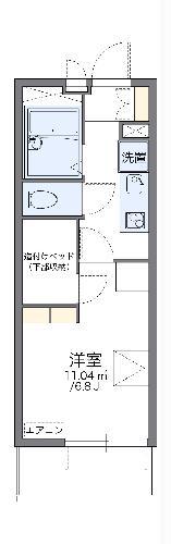 レオパレスFOR YOU(1K/2階)の間取り写真
