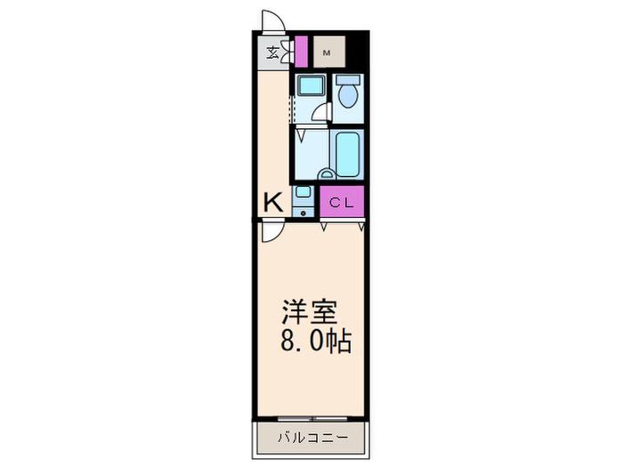 エトワールV(1K/2階)の間取り写真