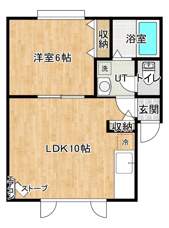 ノースリバー(1LDK/1階)の間取り写真