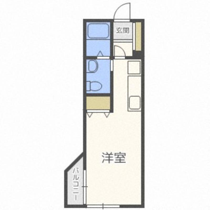 MAISON 花 (ワンルーム/2階)の間取り写真