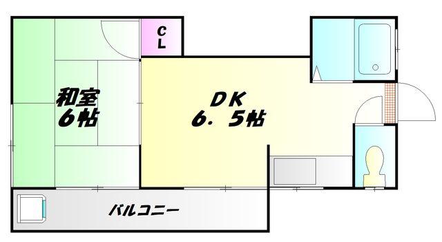 レジデンスフォレスタ(1DK/2階)の間取り写真