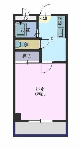 ヒューマンスクエア五反田(1K/3階)の間取り写真