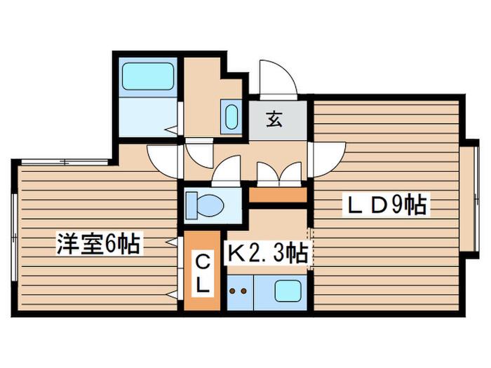 プラネット228(1LDK/1階)の間取り写真