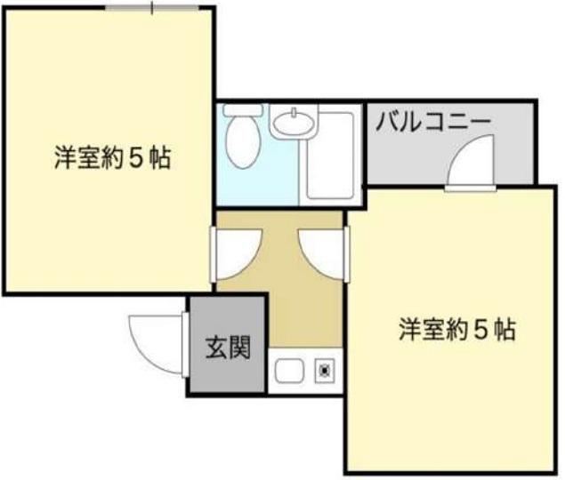 花KAWA(2K/2階)の間取り写真