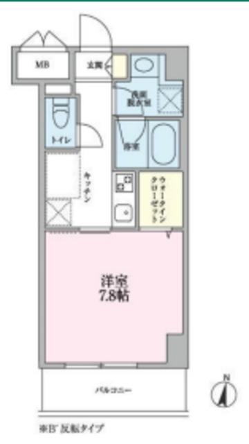 GRANVEIL-K(1K/4階)の間取り写真
