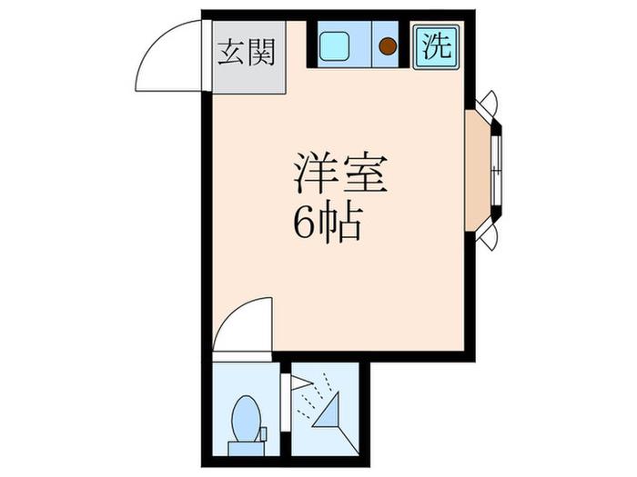 太陽マンション(ワンルーム/3階)の間取り写真