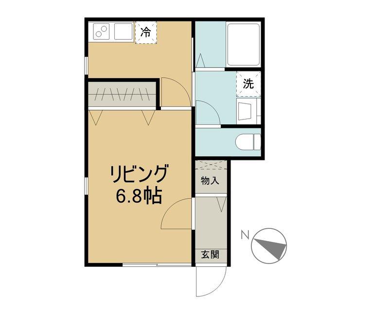 サクラコート(1K/1階)の間取り写真