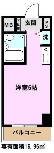 モナークマンション西川口(1K/10階)の間取り写真