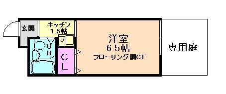 佐野ハイツ(1K/1階)の間取り写真