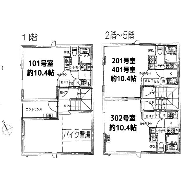 プラチナフォルム上野(ワンルーム/1階)の間取り写真