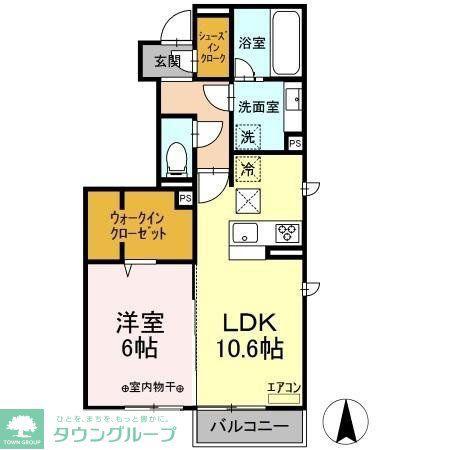 ペアージュ II(1LDK/1階)の間取り写真