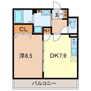 エスプレンドビスタ III(1DK/2階)の間取り写真