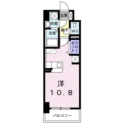 ルーカスいづろ(ワンルーム/1階)の間取り写真
