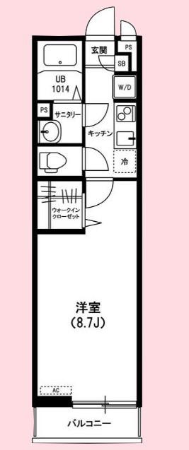 リブリ・COCOON(1K/1階)の間取り写真