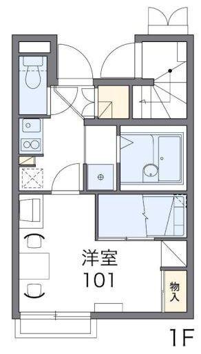 レオパレスのぼり川(1K/1階)の間取り写真