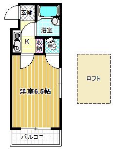 アルファーハウスリベラ(1K/2階)の間取り写真