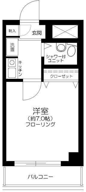 ライオンズマンション大島第2(1K/4階)の間取り写真